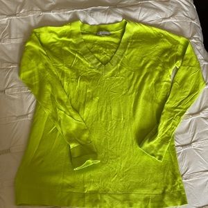 GAP neon v-neck sweater.